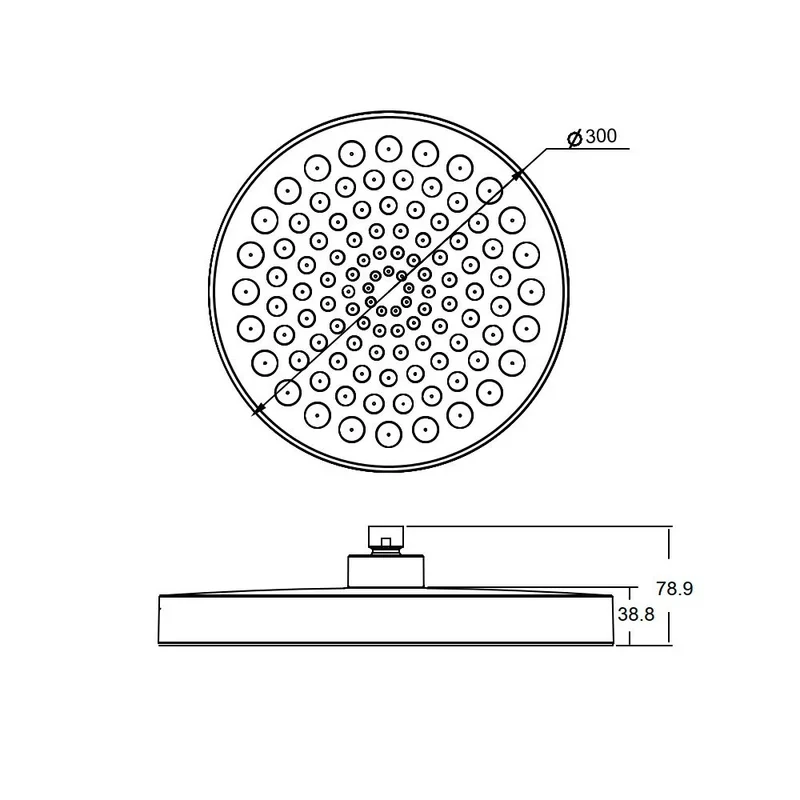 AQM8601CR Верхний душ O300 мм, Хром