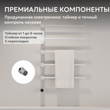 Полотенцесушитель электрический ABBER Charme AH4005MW белый матовый