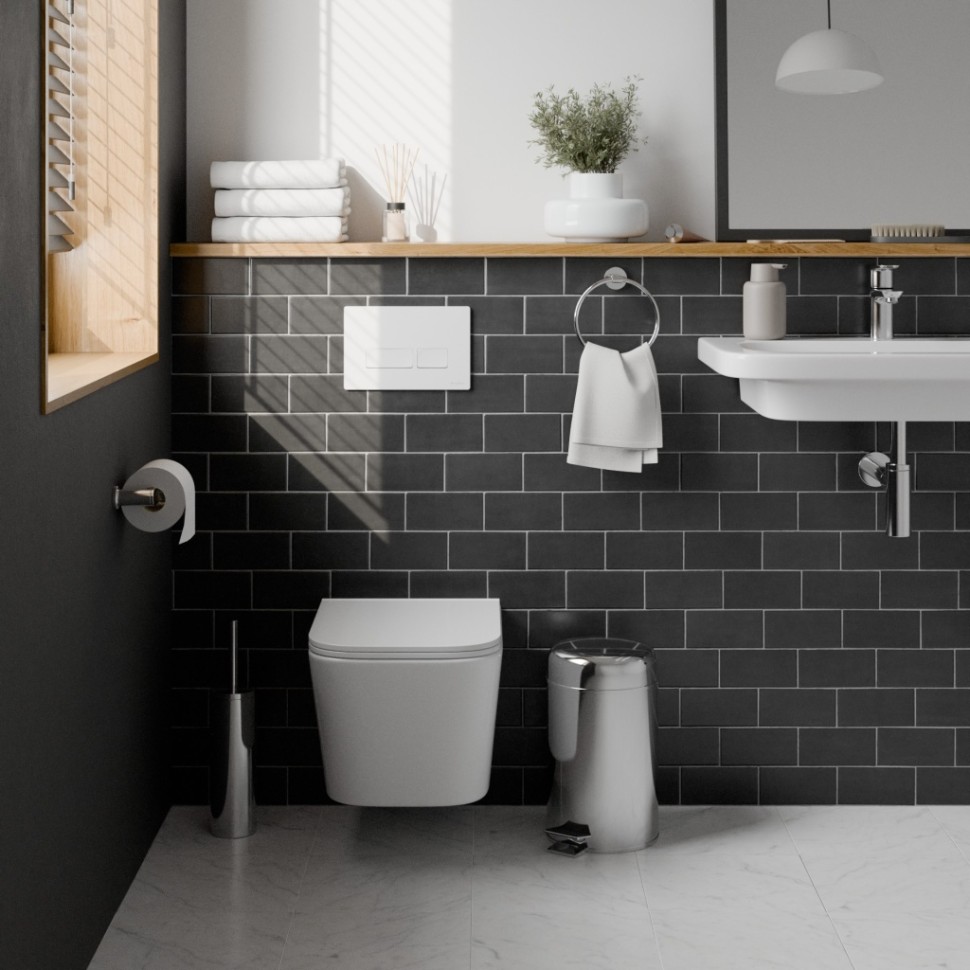 Кнопка смыва IBERICA BLANCA ESTI-R ABS-пластик, белый глянцевый (IB.B021.001.000)