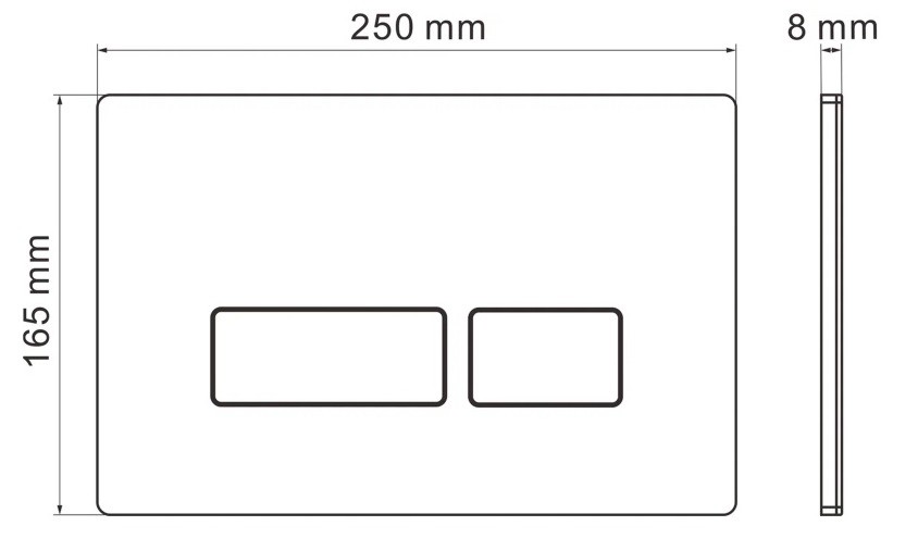 Кнопка смыва IBERICA BLANCA ESTI-R ABS-пластик, белый глянцевый (IB.B021.001.000)