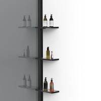 Душевая перегородка Walk-In VSW-1HWS120CGB, 1200*2000, черный матовый, стекло тонированное