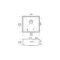 Кухонная мойка Omoikiri Kasen 48-26-INT-IN нерж. сталь/нержавеющая сталь