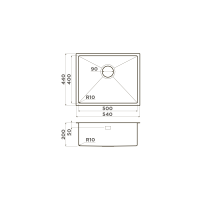 Кухонная мойка Omoikiri Taki 54-U/IF-IN нерж. сталь/нержавеющая сталь