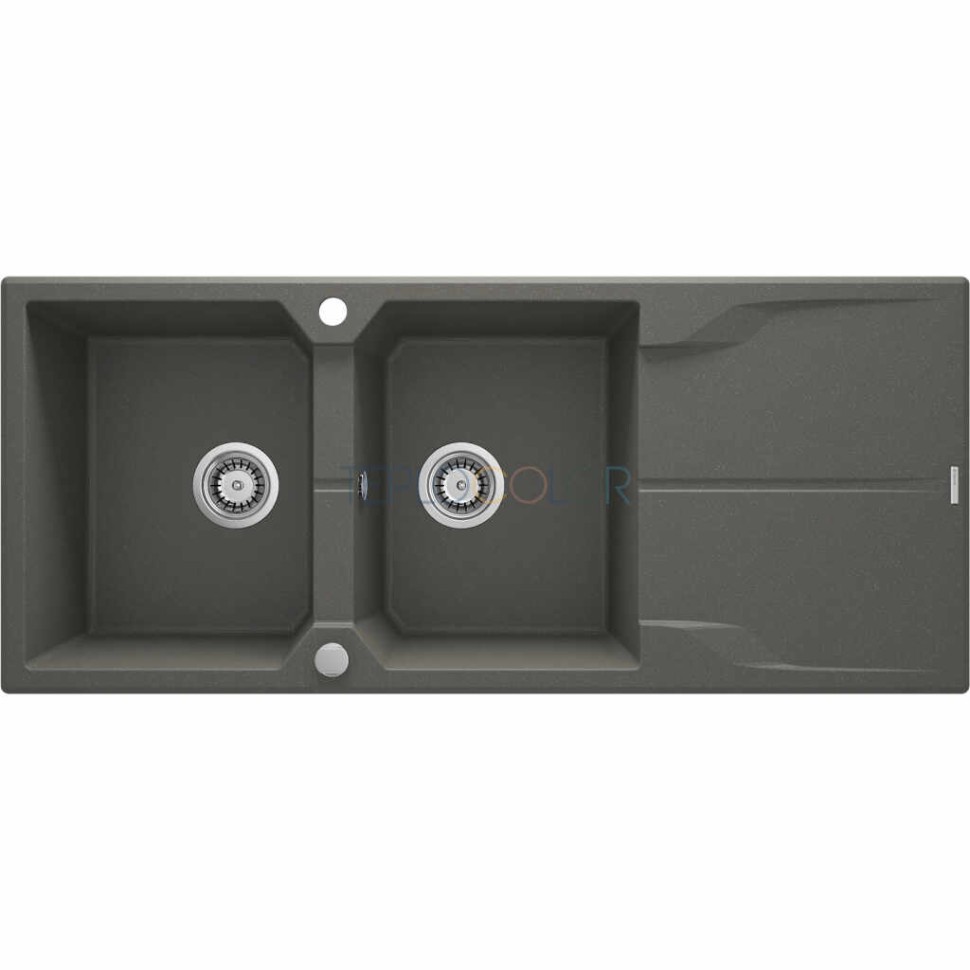 Гранитная мойка, 2-чаши с осушкой