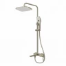 Душевая стойка Grossman Pragma 500.K35.03.120 с верхним душем,ручной лейкой и смесителем, брашированный никель,1 место
