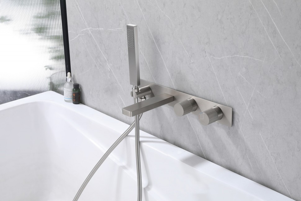 Смеситель ABBER Rund AF8730SP для ванны скрытого монтажа, сатин