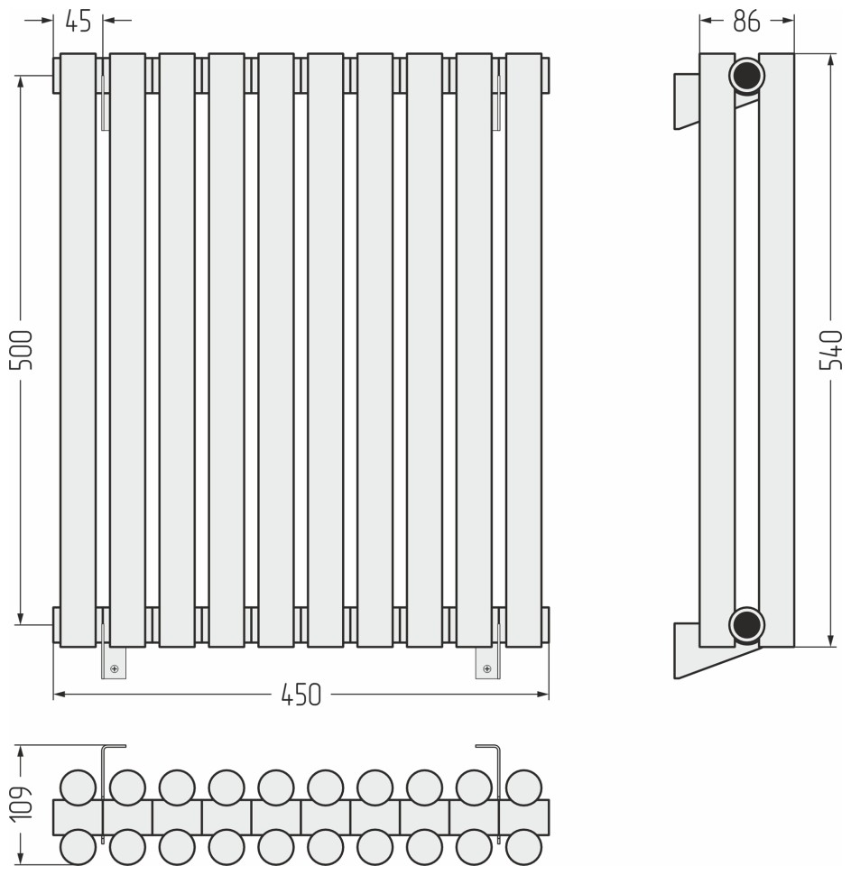 Эстет-11 500х450 10 секций