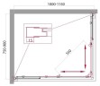 Душевой уголок BelBagno UNIQUE-AH-2-100/115-75/90-C-Cr