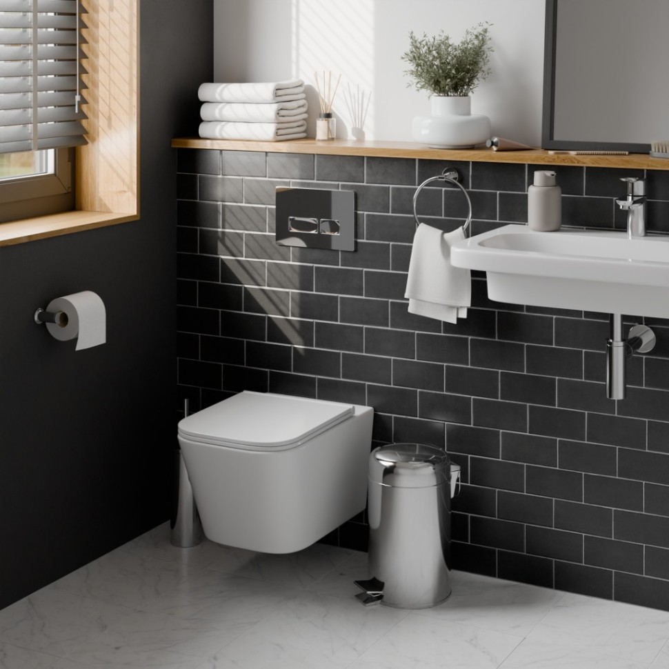 Кнопка смыва IBERICA BLANCA ESTI-R ABS-пластик, хром глянцевый (IB.B021.003.002)