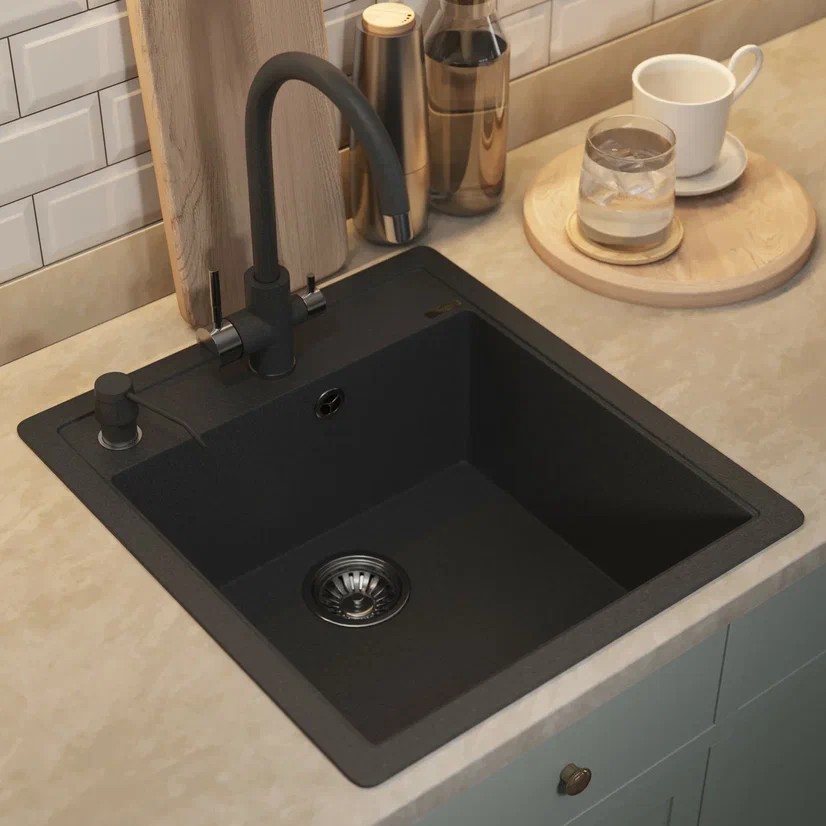 Дозатор для моющих средств Uperwood Quartz UPD-01-04-D, черный
