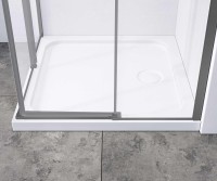 Душевой уголок Slim-N VSS-4SN8010CLGM, 1000*800, вороненая сталь, стекло прозрачное