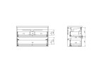 Тумба с раковиной для ванной Uperwood Infinity подвесная, 100 см, белая