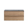База под раковину Luka 1000 подвесная, 2 выкатных ящика soft-close, N.Oak