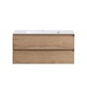База под раковину Luka 1000 подвесная, 2 выкатных ящика soft-close, N.Oak