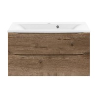 База под раковину Mia 900 подвесная, 2 выкатных ящика soft close, V.Oak