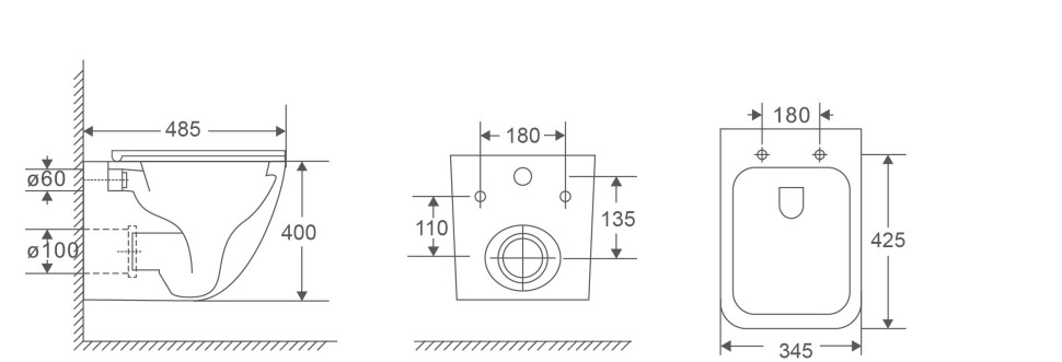 Унитаз подвесной Demi VT1-55T Tornado, цвет белый, ультратонкое soft-close сиденье