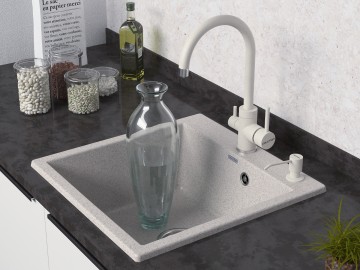 Мойка KANTE 50, IT-GRANIT, PM105152-BE, бежевый, 510х520, Paulmark