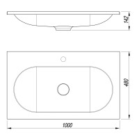 Раковина VCB-4H100G из кварца, цвет серый шёлк
