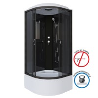 Душевая кабина Niagara Classic NG-6508-14 (90х90х215) высокий поддон(40см),черный,стекло тонированное,4 места