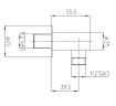 Шланговое подключение Bossini V00235.021 Золото