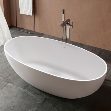 Ванна Солид Серфейс (Solid Surface) Vincea VBT-4S06-1600MW, 1600*750*560, белый матовый, щелевой перелив