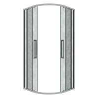 Душевое ограждение Grossman Cosmo 301.K33.02.8080.10.02 (80х80х195) четверть круга,раздвижная,хром,стекло шиншилла, 1 место