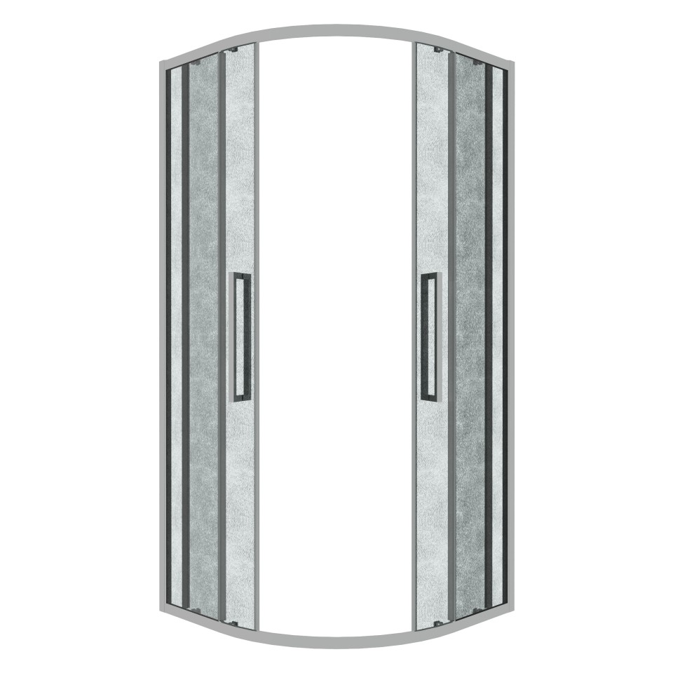 Душевое ограждение Grossman Cosmo 301.K33.02.8080.10.02 (80х80х195) четверть круга,раздвижная,хром,стекло шиншилла, 1 место