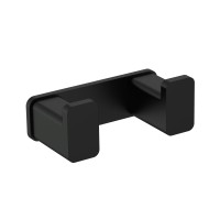 AQM7302MB Tivoli Крючок двойной латунный, черный матовый