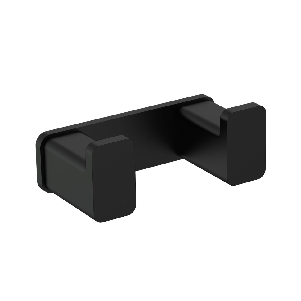 AQM7302MB Tivoli Крючок двойной латунный, черный матовый