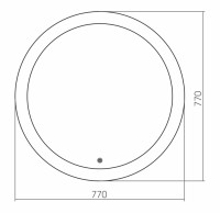 Зеркало COSMO D770 (770*770*30) с сенсорным выключателем