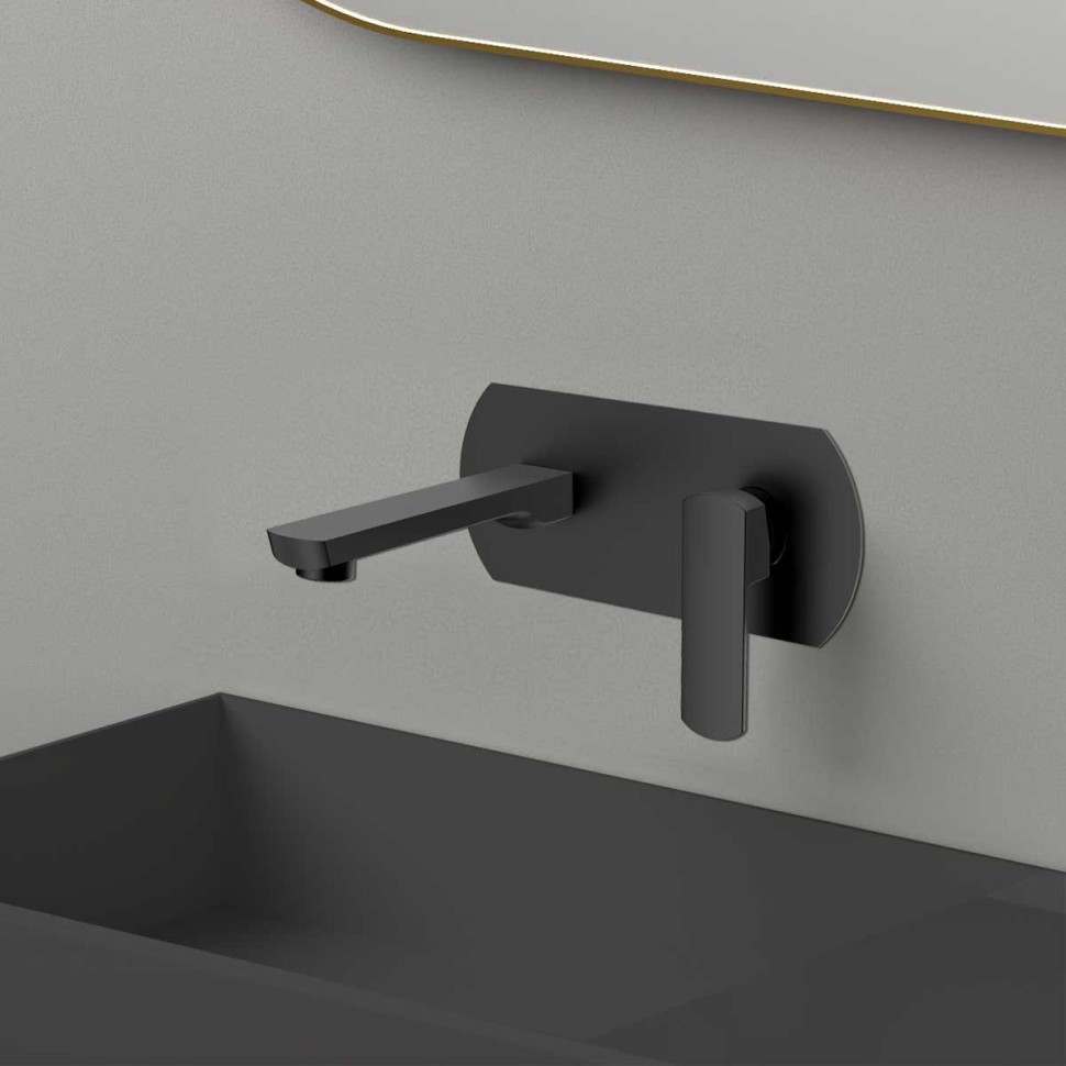 Смеситель для раковины Некст (Next) VBFW-1N1MB встраиваемый однорычажный, черный