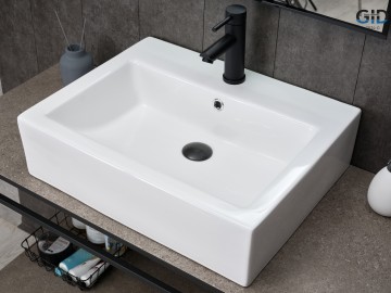 Раковина Gid N9157 51216 накладная белая 57x45.5x15.5