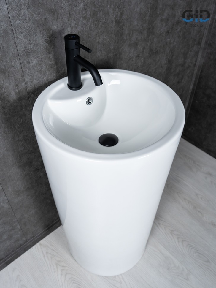Раковина Gid Nb135 81102 накладная белая 46x46x86
