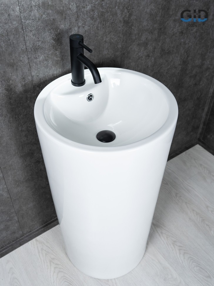 Раковина Gid Nb135 81102 накладная белая 46x46x86