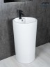 Раковина Gid Nb135 81102 накладная белая 46x46x86