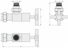 Вентиль угловой крест (G 1/2" НР х G 3/4" НГ)