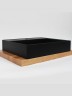 Раковина для ванной накладная 50 см, Uperwood Tanos Quartz, прямоугольная, черная, космос