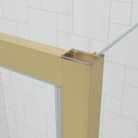 Душевой угол Veconi Ottimo P20SP G, 1100х900х1900 золото брашинг, стекло матовое