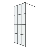 Душевая перегородка Niagara Eco NG-552-90BLACK (90х190) черный,стекло клетка,1 место