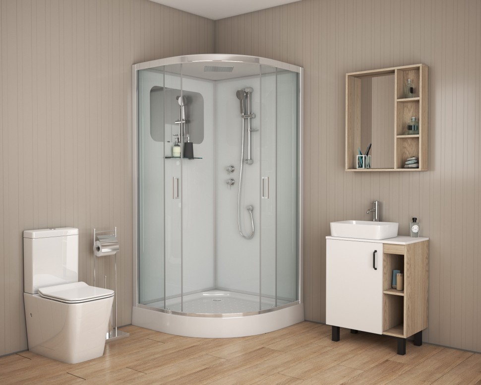 Душевая кабина Niagara Premium NG-6001-01 (90х90х210) низкий поддон(16 см),стекло прозрачное,4 места