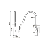 Смеситель для кухни Omoikiri Yatomi-BN-GR латунь/нержавеющая сталь/leningrad grey