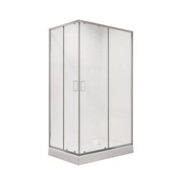 Душевое ограждение Niagara Nova NG-6681-08 (100х80х195) прямоугольник,хром,двери раздвижные,стекло прозрачное,1 место