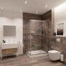Душевое ограждение Niagara Nova NG-6681-08 (100х80х195) прямоугольник,хром,двери раздвижные,стекло прозрачное,1 место