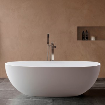 Ванна Солид Серфейс (Solid Surface) Vincea VBT-4S06-1800MW, 1800*800*560, белый матовый, щелевой перелив