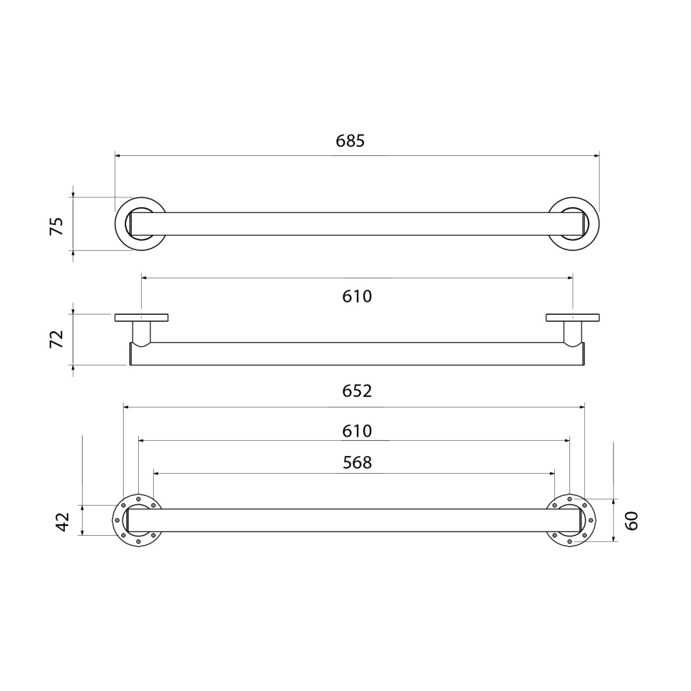 Поручень Timo Saona 13265/03 черный