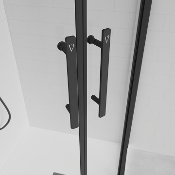 Душевой угол Veconi Evo 200 B, 1200х900x1950, черный матовый, прозрачное стекло