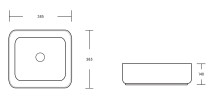 Раковина накладная MILLEAU Miel MU0083-MW (матовый белый)
