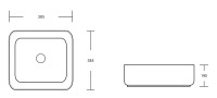 Раковина накладная MILLEAU Miel MU0083-MW (матовый белый)