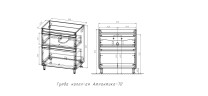 Тумба напольная STYLELINE "Атлантика 70", Люкс антискрейч, PLUS с раковиной Атлантик 70