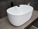 Раковина Gid N9302wg 51220 накладная белая матовая / белая графит 45x32x22